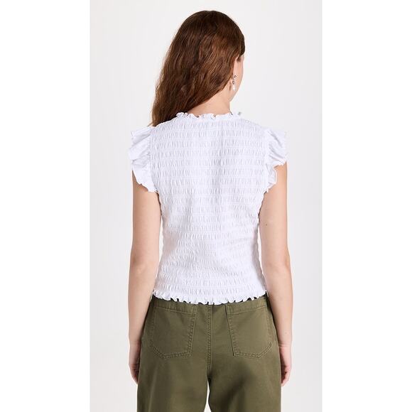 Veronica Beard Wyles Smocked Tank Top size L - Picture 9 of 9